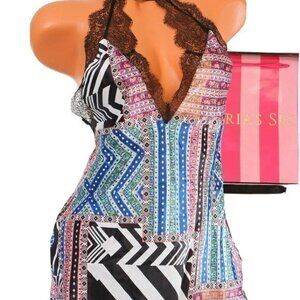 Victoria’s Secret Satin Lingerie Slip black Lace Babydoll
